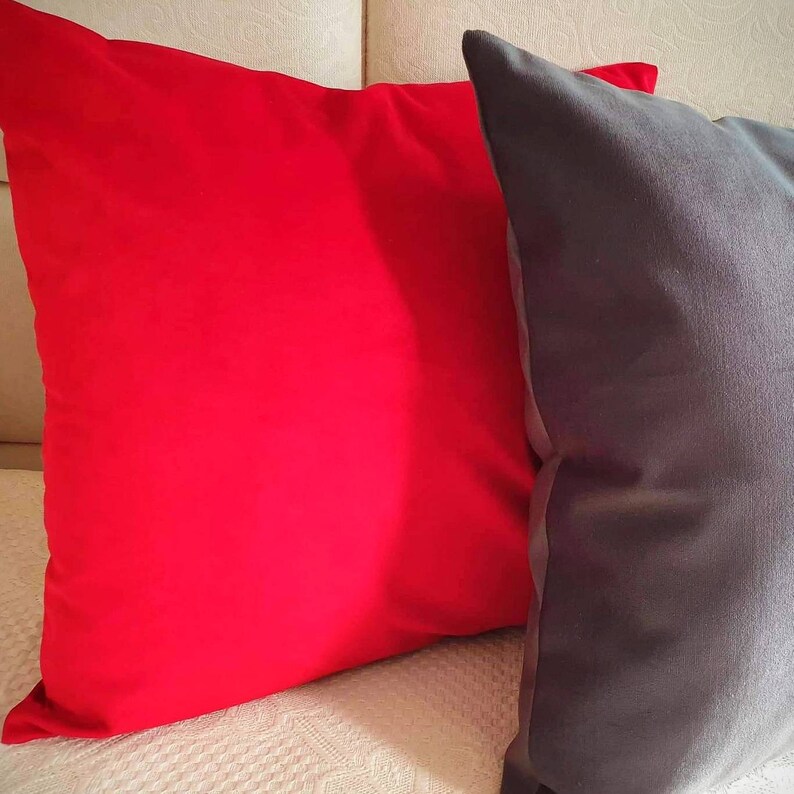 Red Velvet Pillow Cover Red Pillow Case Velvet Pillow Red Etsy