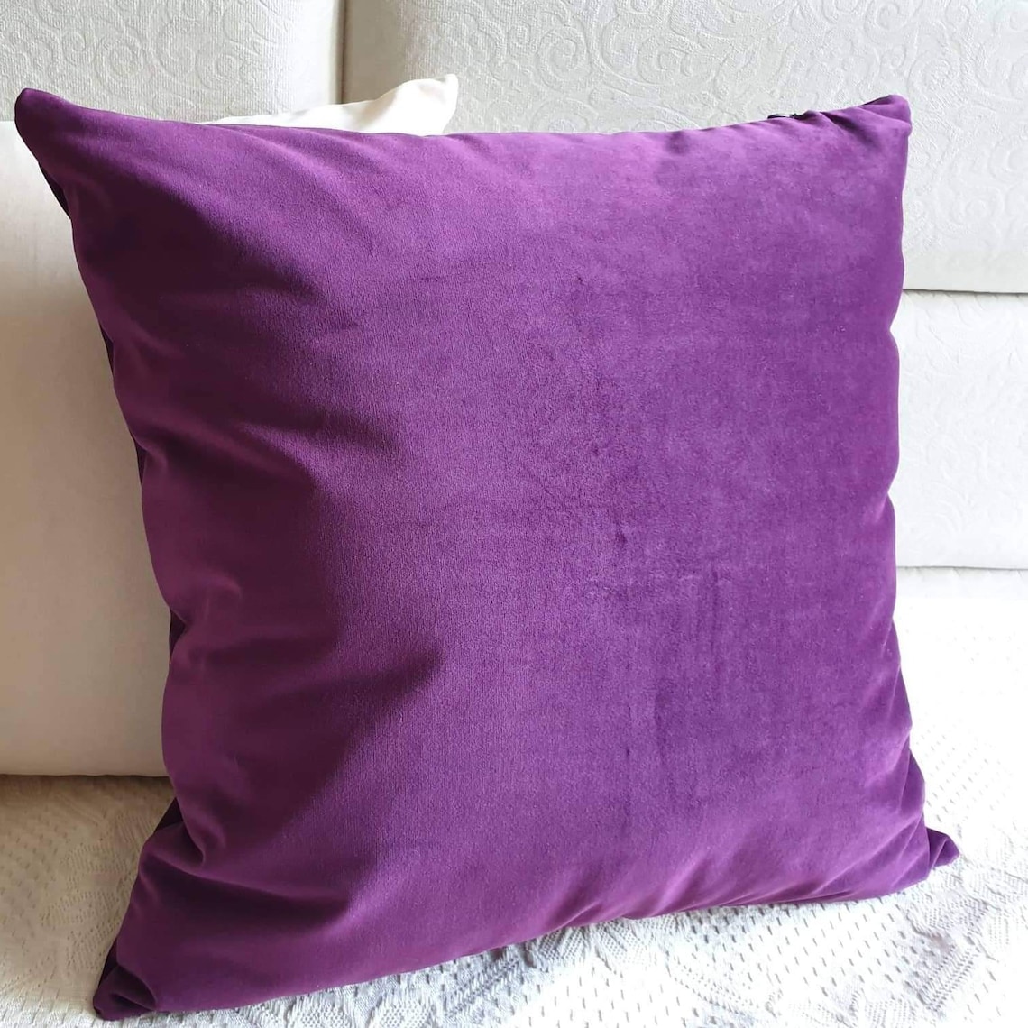 Purple Pillow Covers Violet Pillow Cases Velvet Pillows Etsy