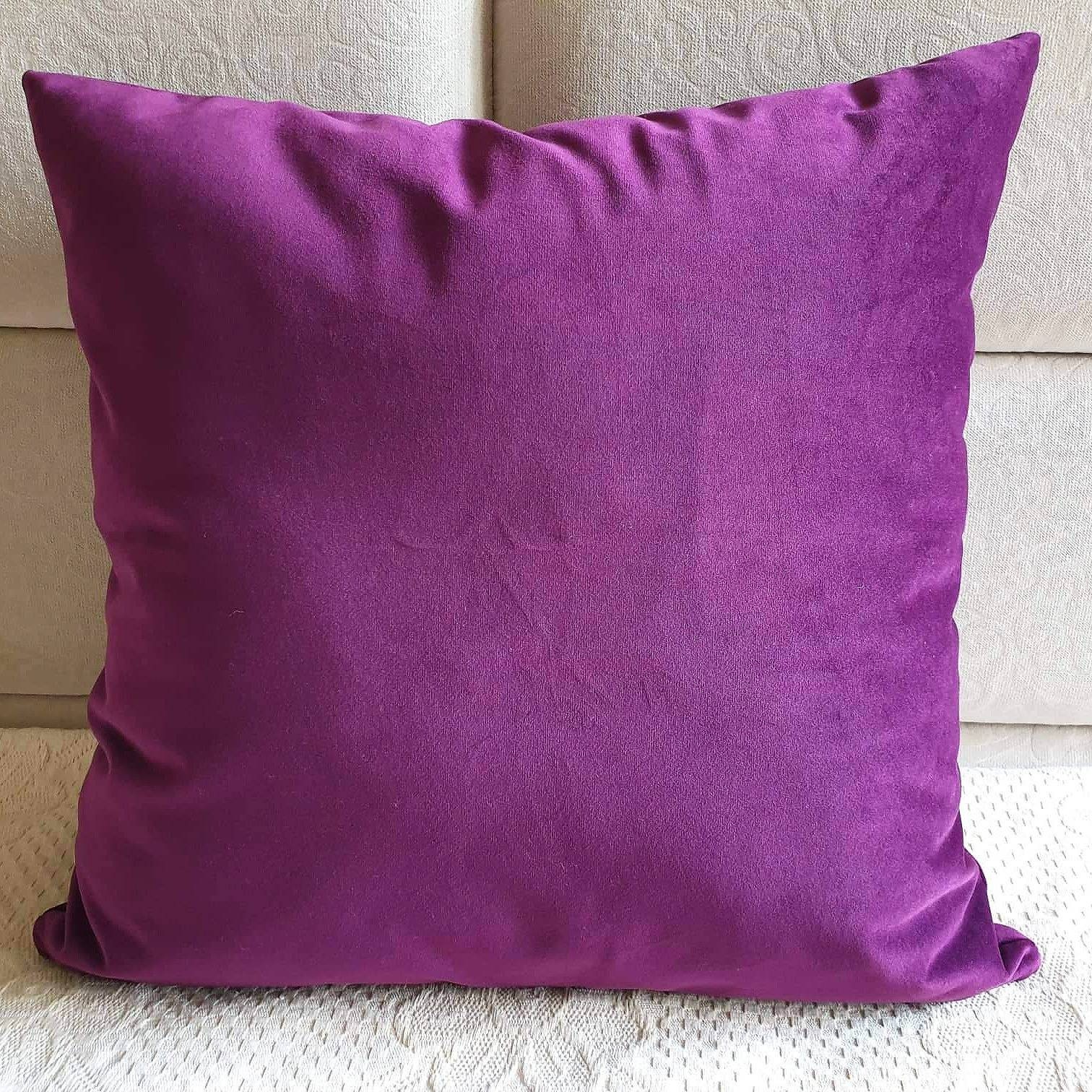 Purple Pillow Covers Violet Pillow Cases Velvet Pillows Etsy