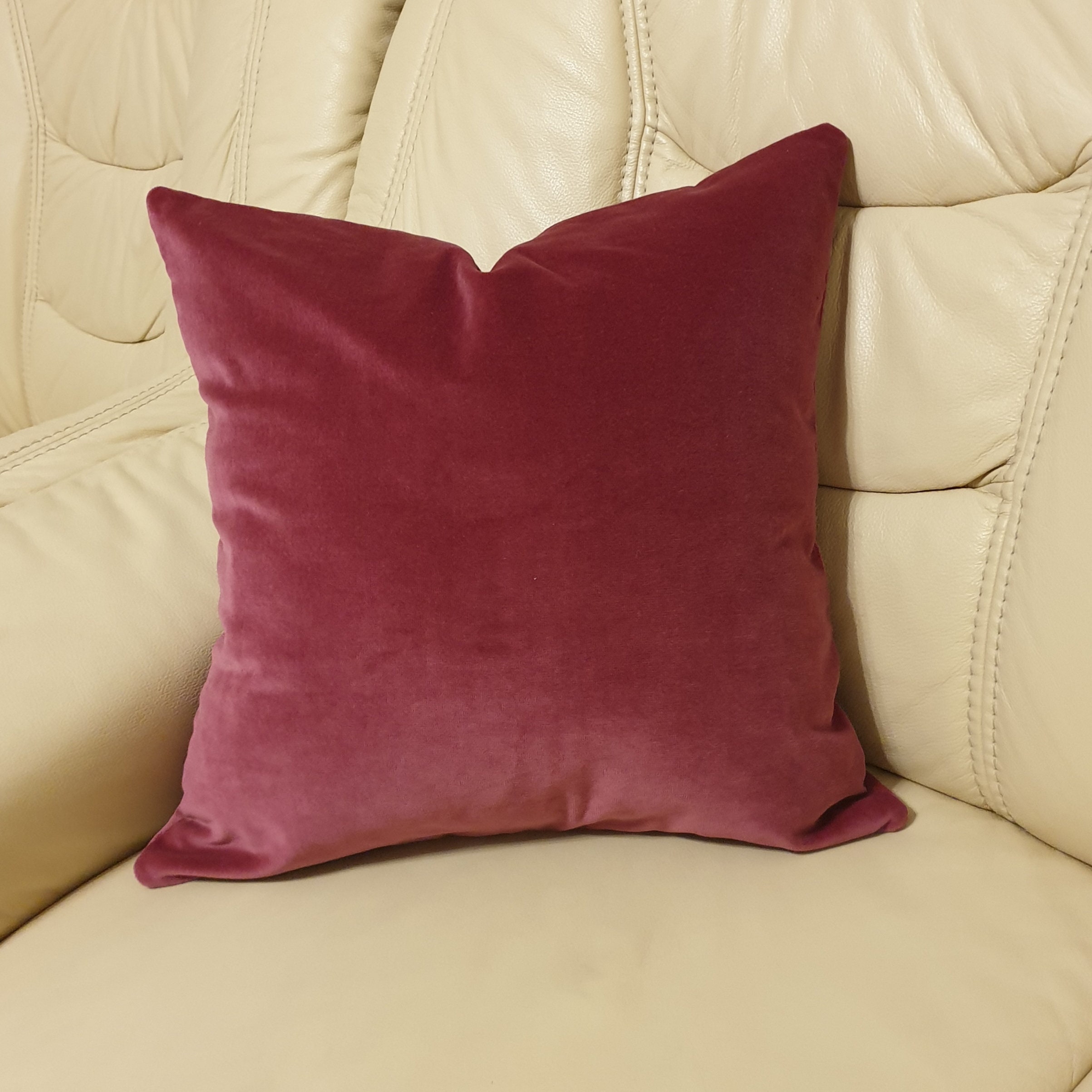 Dusty Pink Velvet Throw Pillow Rosewood Pillow Cover Rose Etsy