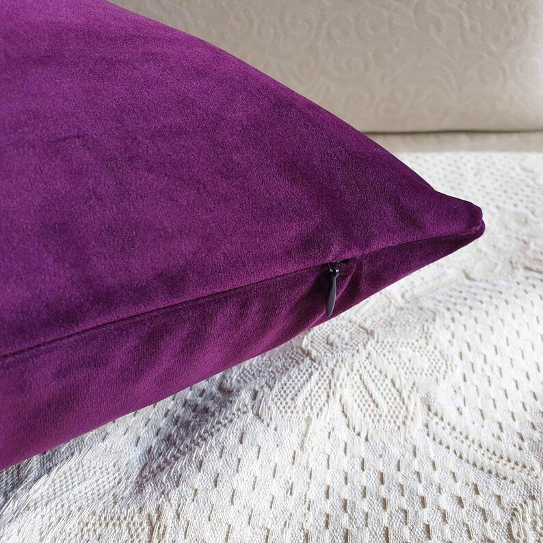 Purple Pillow Covers Violet Pillow Cases Velvet Pillows Etsy