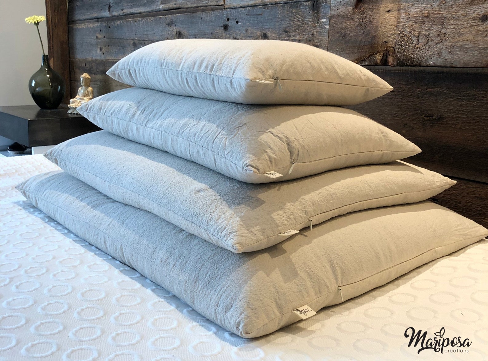 Organic Buckwheat Hulls Pillow Handmade by Creations Etsy