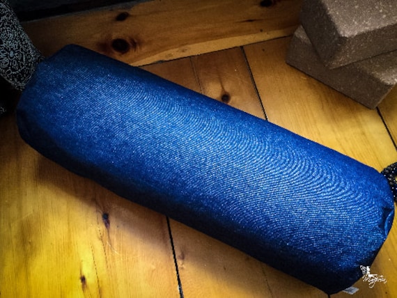 Yoga Bolster Denim Buckwheat Body Pillow Restorative Etsy