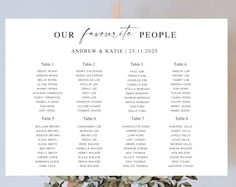Personalized seating plan|Seating Chart on 5mm Foam Board |Find your seat board |Custom Wedding sign