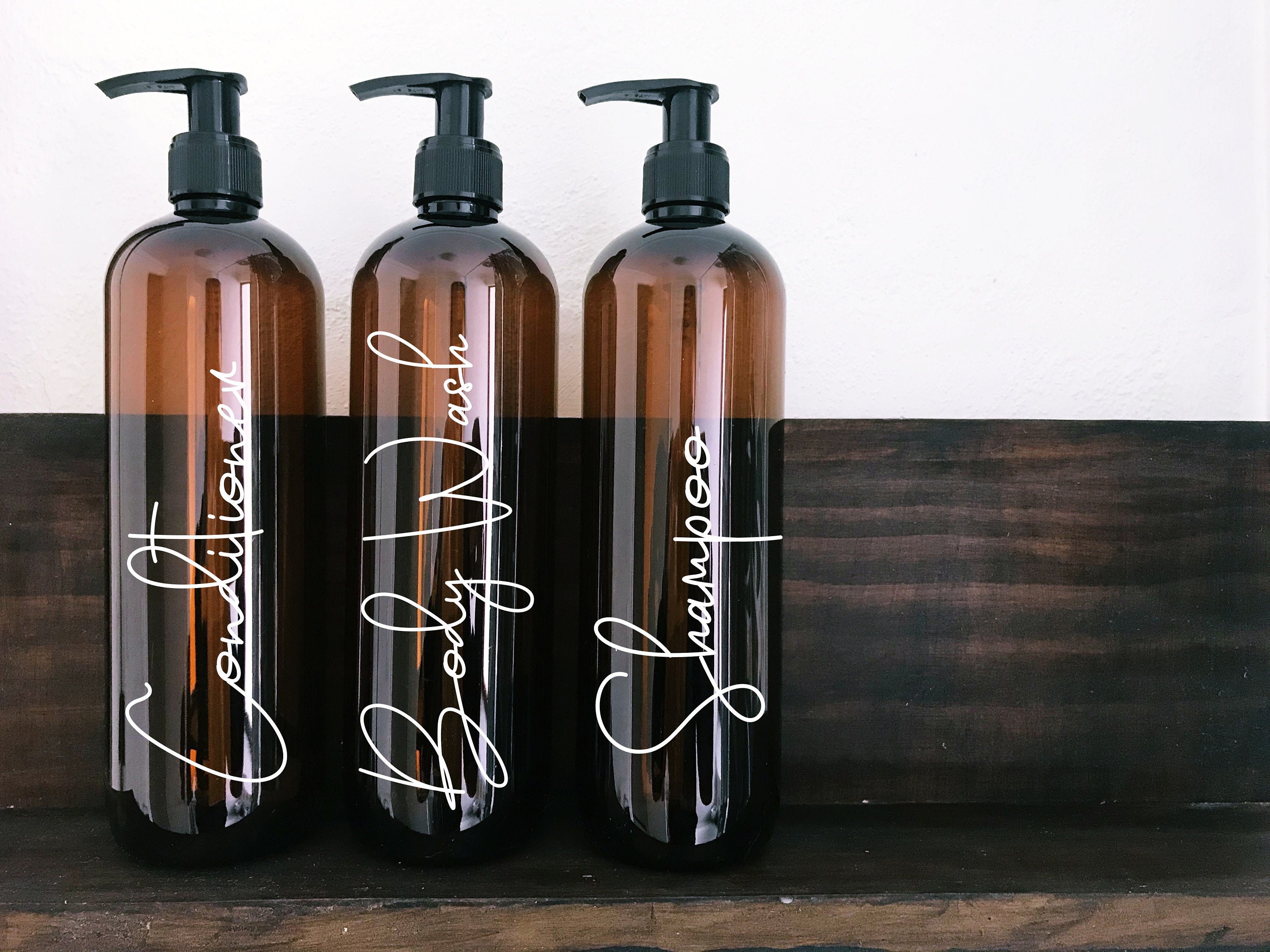 Shampoo Bottle Labels//500 ml or 250 ml Pump Bottle Labels Etsy
