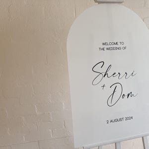 Custom Arch Wedding Sign | Welcome Sign | Wedding Welcome Sign | Wedding Signs | Welcome Signage |  Acrylic Sign | Engagement Sign