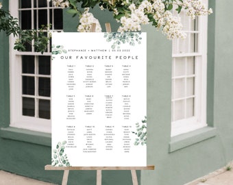 Personalized seating plan|Seating Chart on 5mm Foam Board |Find your seat board |Custom Wedding sign