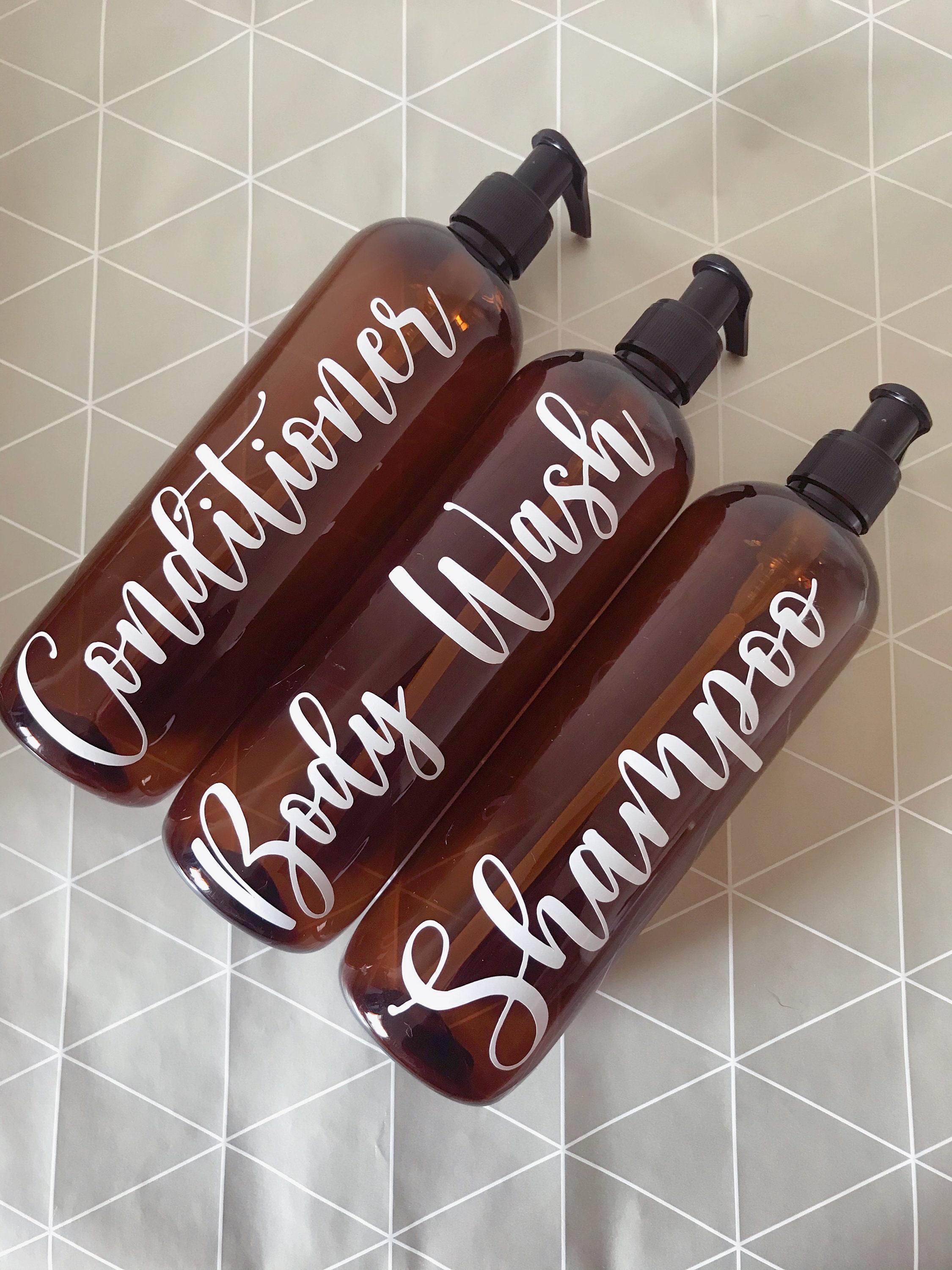 Shampoo Bottle Labels//500 ml or 250 ml Pump Bottle Labels Etsy