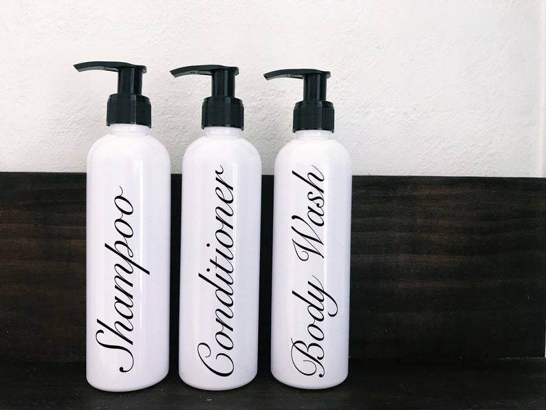 Reusable bathroom toiletries bottles Shampoo bottle 250 ML Etsy