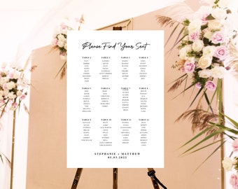 Personalized seating plan|Seating Chart on 5mm Foam Board |Find your seat board |Custom Wedding sign