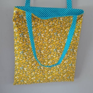 Sac fille style Liberty, tote bag fleuri esprit romantique, sac école maternelle, bibliothèque, anniversaire fille, cabas, rentrée scolaire