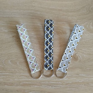 Sleutelhanger, tascharme, sleutelkoord van Japanse stof, oppascadeau, minnarescadeau, ATSEM, AESH, Moederdag, polssleutelring