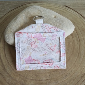 Etui badge soignant, porte carte, cadeau infirmière, stage IFSI, pochette infirmière, cadeau remise de diplôme infirmière, fête des mères