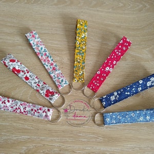 Sleutelhanger, gebloemd sleutelhangerkoord, polssleutelring, tascharme, armbandsleutelring, polsband, middelpuntcadeau, Moederdag