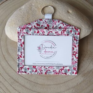 Etui porte badge, porte carte, cadeau infirmière, protège carte, pochette infirmière, étui carte, porte insigne, cadeau fête des mères Rouge/Rose/Gris