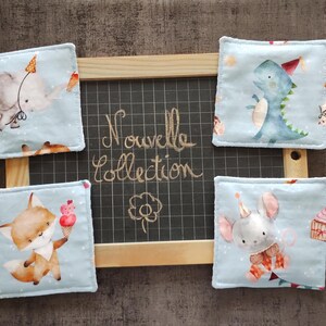 Lingettes pour ardoise scolaire, chiffon ardoise, éponge ardoise, lingette enfant lavable, lingette animaux, cadeau enfant, zéro déchets