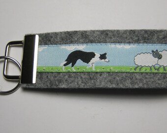 Felt keychain BORDER COLLIE / HERDING DOG