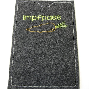 Impfpasshülle MÖHRE für KANINCHEN / Nagetiere für EU-Heimtierausweis / Impfpass