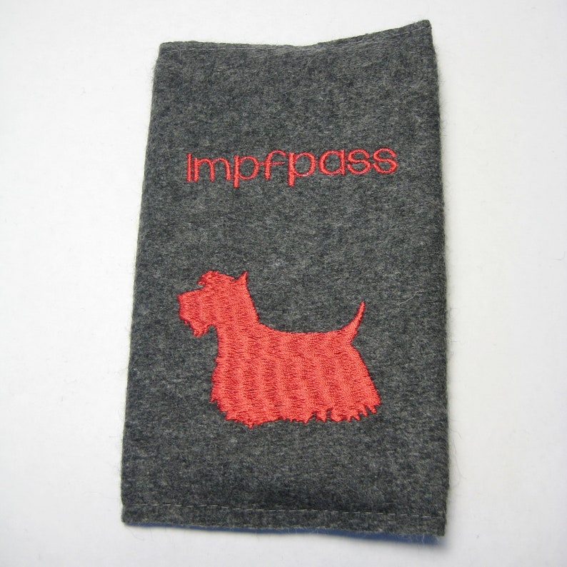 Vaccination pass case SCOTTISH TERRIER for EU pet | Etsy