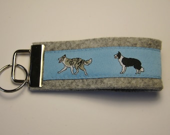 Keychain made of felt BORDER COLLIE