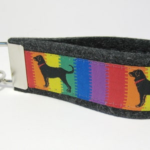 Felt keychain anthracite - DOBERMANN / PINSCHER / KOPOV