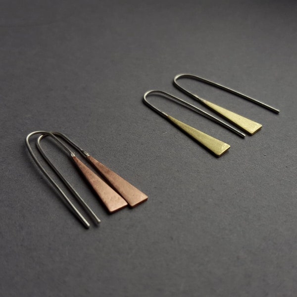 TRIANGLE ARCH - copper or golden brass + ecosilver