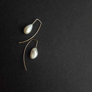 14k gold + freshwater pearl statement earrings