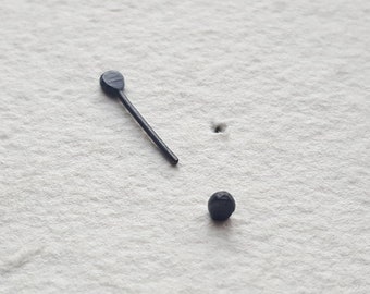 Tiny oxidised silver studs - recycled silver