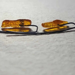 Baltic amber + oxidised ecosilver earrings - 100% recycled silver