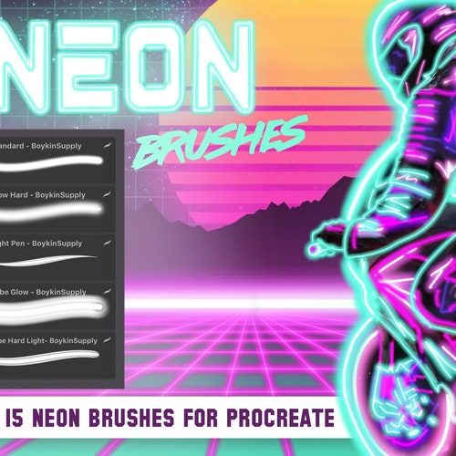 Neon Lights Brushes for Procreate / Procreate Brushes / Light Etsy