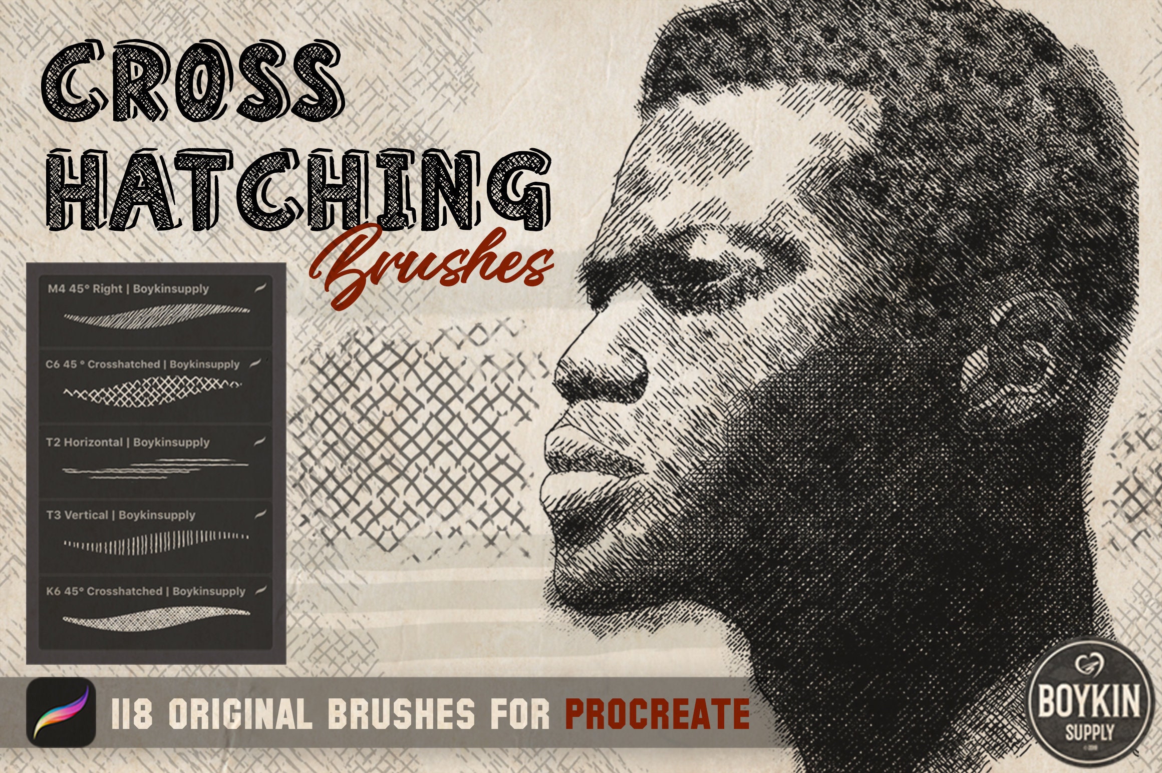 cross hatching procreate brushes free