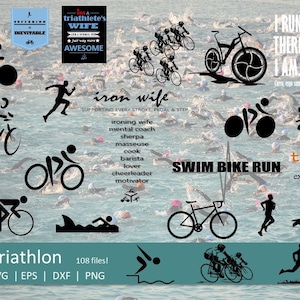 Triathlon SVG and Cut Files for Crafters