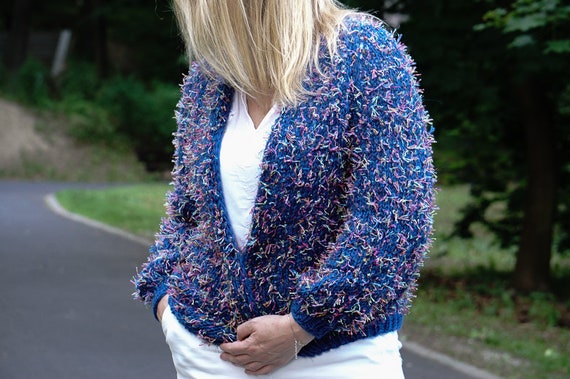 blue summer cardigan