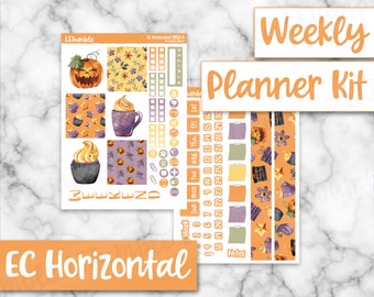 Pumpkin Spice-2018 Weekly Planner Sticker Kit7x9 Vertical Planner LayoutDecorative Stickers