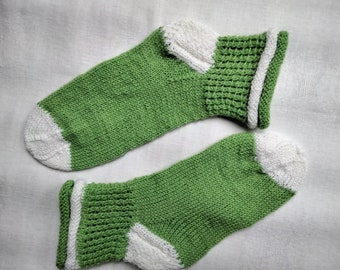 Chaussettes en laine tricotées main pour fille taille 36/37