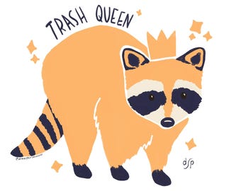 Trash Queen - Whimsical Nature-Inspired Art Print