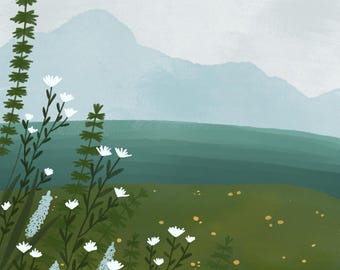 Summer Haze Fine Art Print - Nature Wall Decor - Handmade Nature Inspired Artwork