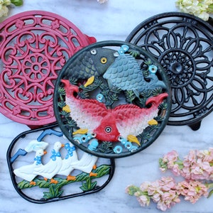 Vintage cast iron hot stand
