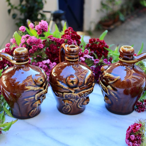 Vintage ceramic calvados bottle