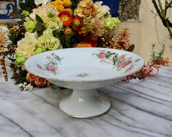 Vintage porcelain fruit bowl // Vintage porcelain fruit stand