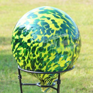 Glass Gazing Ball &quot;Chartreuse&quot; 12 Inch