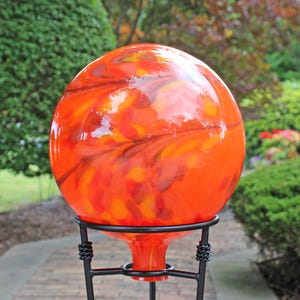 Glass Gazing Ball &quot;Sun Set&quot; 12 Inch