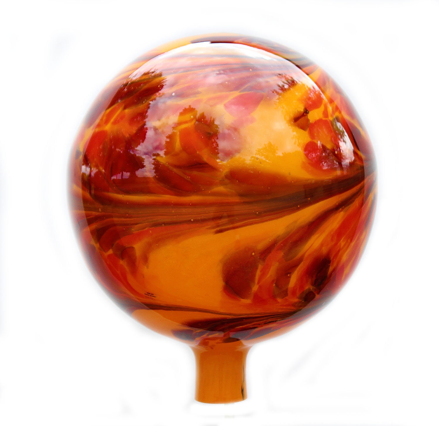 Brown Sugar Orange Gazing Ball Etsy