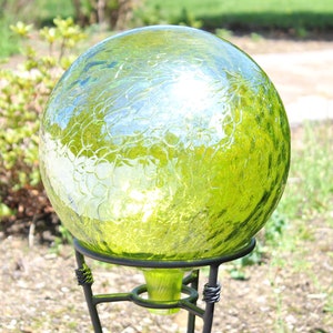 Glass Gazing Ball &quot;Lemon Yellow&quot; 12 Inch