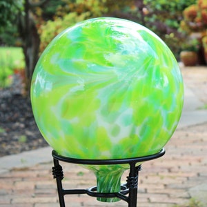 Lemon / Lime Gazing Ball, Glass, 12 Inch
