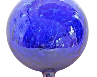 Cobalt Blue Gazing Ball, Glass, 12 Inch Diameter