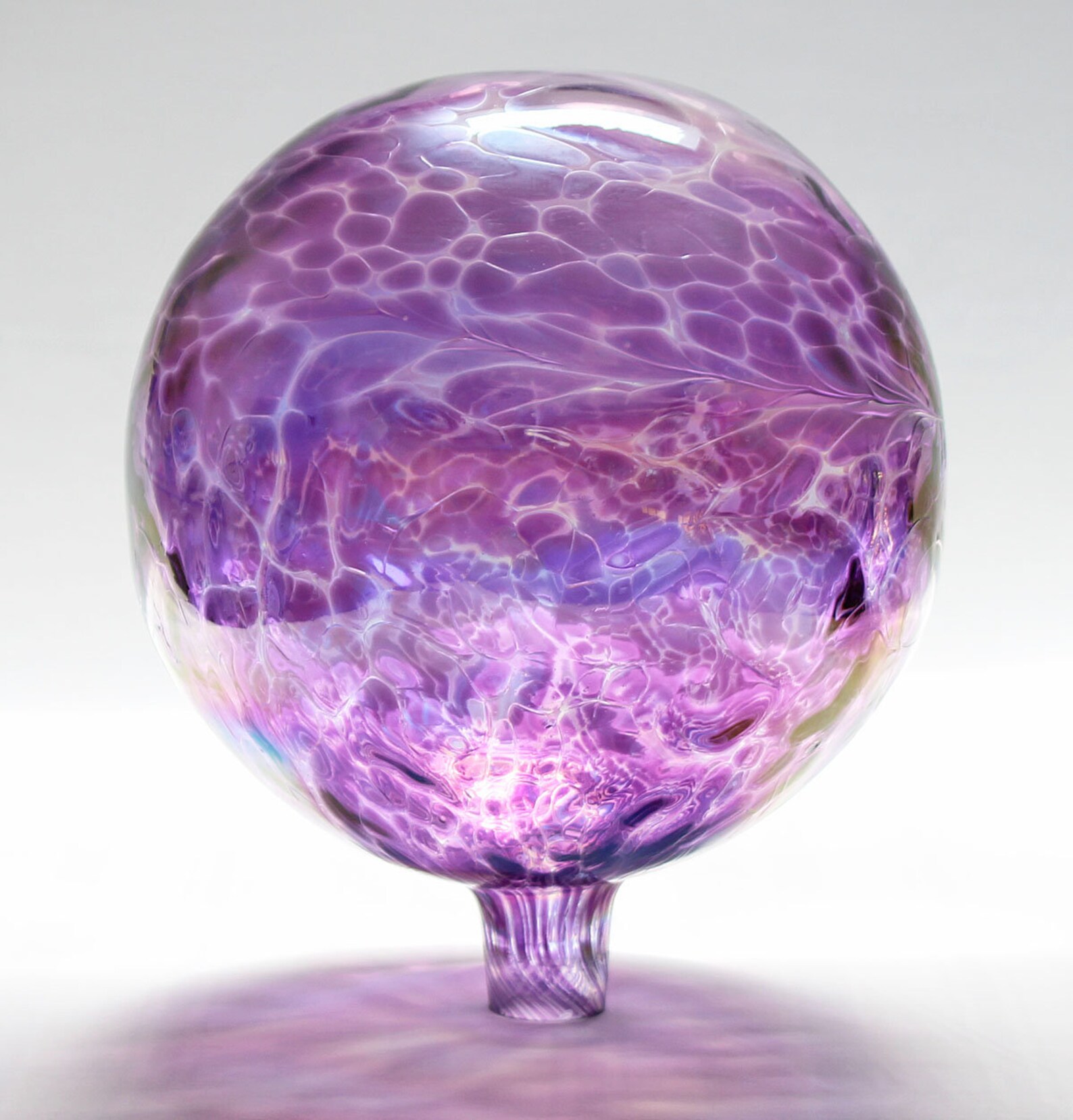 Glass Gazing Ball purple 12 Inch Etsy