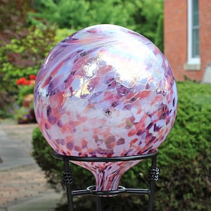 Glass Gazing Ball &quot;Bloom&quot; 12 Inch