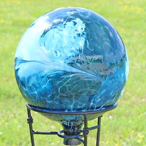 Glass Gazing Ball &quot;Sea Green&quot; 12 Inch