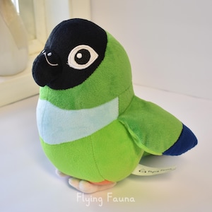 Nanday Parakeet Plush Bird Stuffed Animal Toys Gift for Bird Lovers who like Conures, 8 inches tall